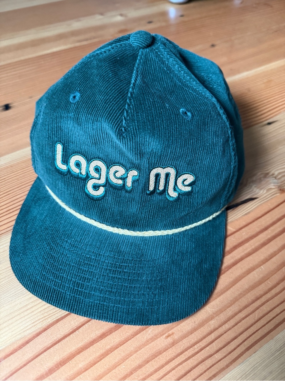 Lager Me Teal Corduroy Cap by Van Henion Brewing